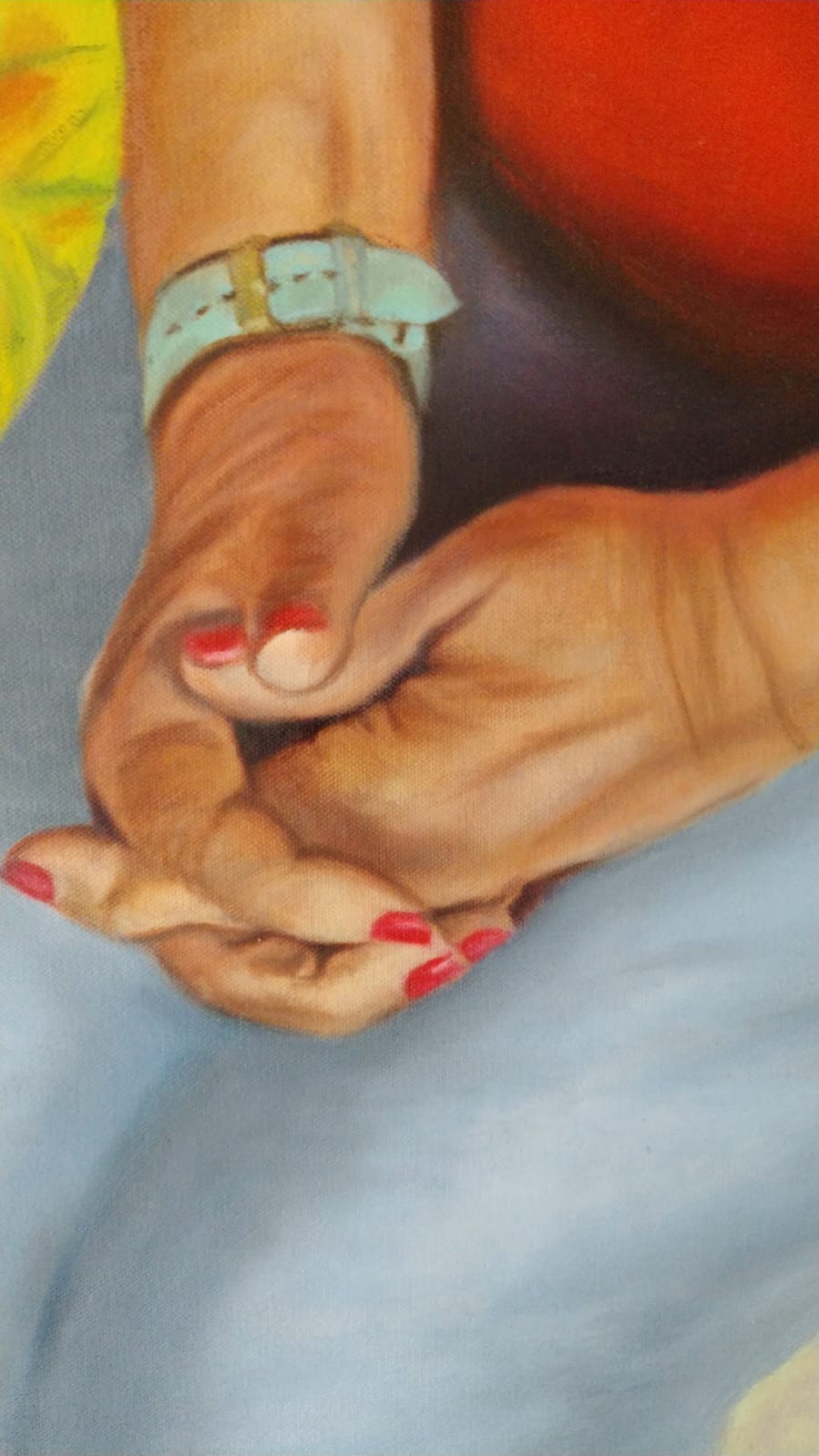 Retrato de la Abuela — detalle de las manos